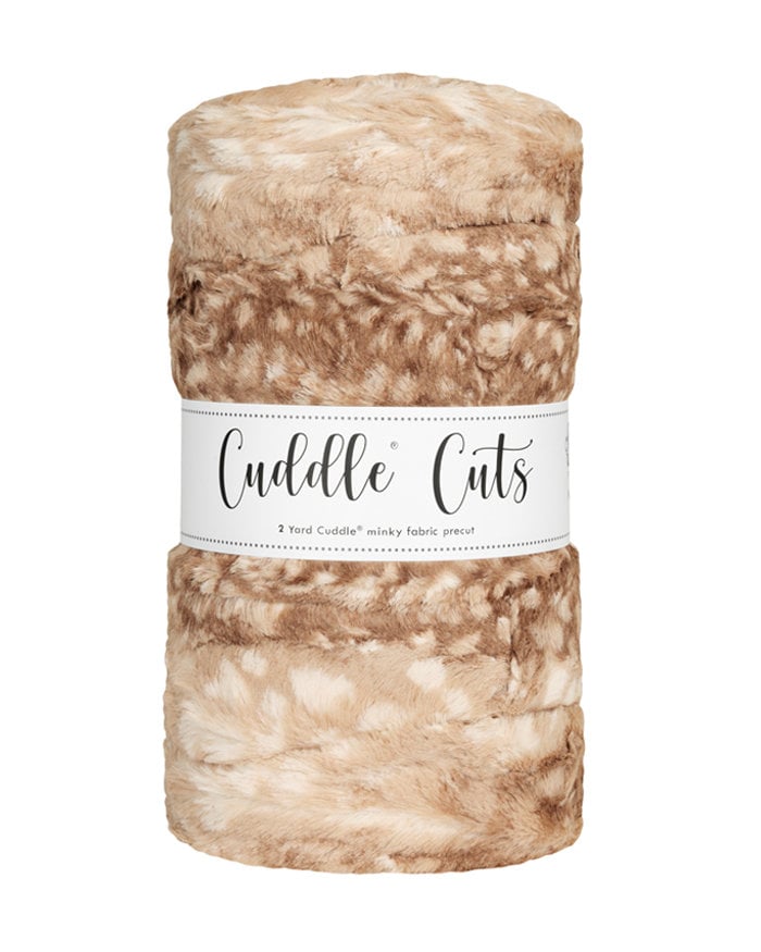 2 Yard Luxe Cuddle® Cut Fawn in Cappuccino (72"x60") Warm Plush MINKY From Shannon Fabrics 10mm Pile