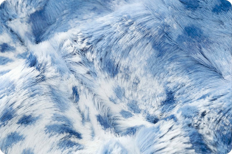 END of BOLT (18" X 60") Luxe Cuddle® Fawn Bluebell Blue MINKY From Shannon Fabrics 10mm Pile