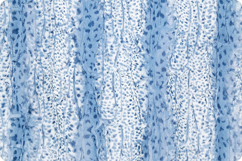 END of BOLT (18" X 60") Luxe Cuddle® Fawn Bluebell Blue MINKY From Shannon Fabrics 10mm Pile