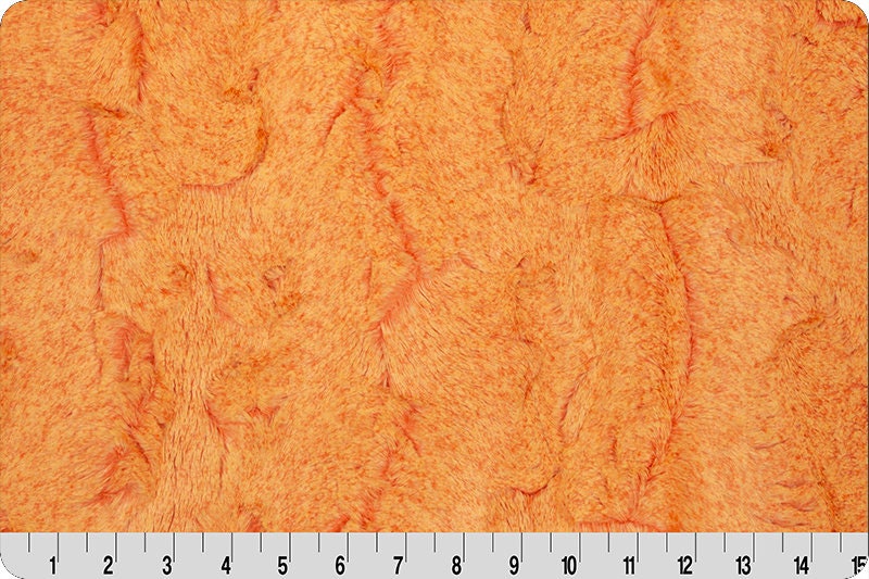 DISCONTINUED- Minky - Luxe Cuddle Heather CLEMENTINE From Shannon Fabrics