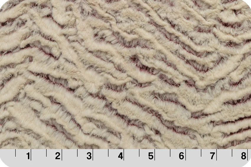 Minky - DISCONTINUED-Luxe Cuddle® Frosted Zebra BROWN from Shannon Fabrics