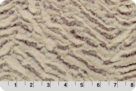 Minky - DISCONTINUED-Luxe Cuddle® Frosted Zebra BROWN from Shannon Fabrics