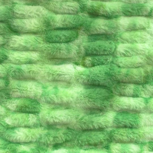 Minky -DISCONTINUED- Lux Snuggle Dreamy Bunny TIE DYE GREEN From EZ Fabric- Sold Unstretched