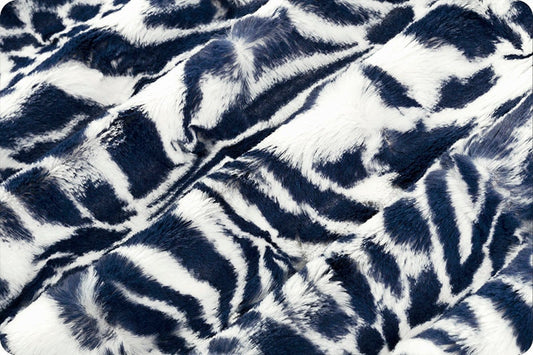 Minky -DISCONTINUED- Luxe Cuddle® Exotic in Snow & Navy from Shannon Fabric