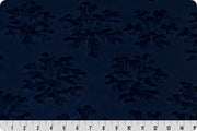 END OF BOLT 35" x 60" Embossed Snowflake Minky - Luxe Cuddle® Snowflake in Navy Luxury Plush from Shannon Fabric