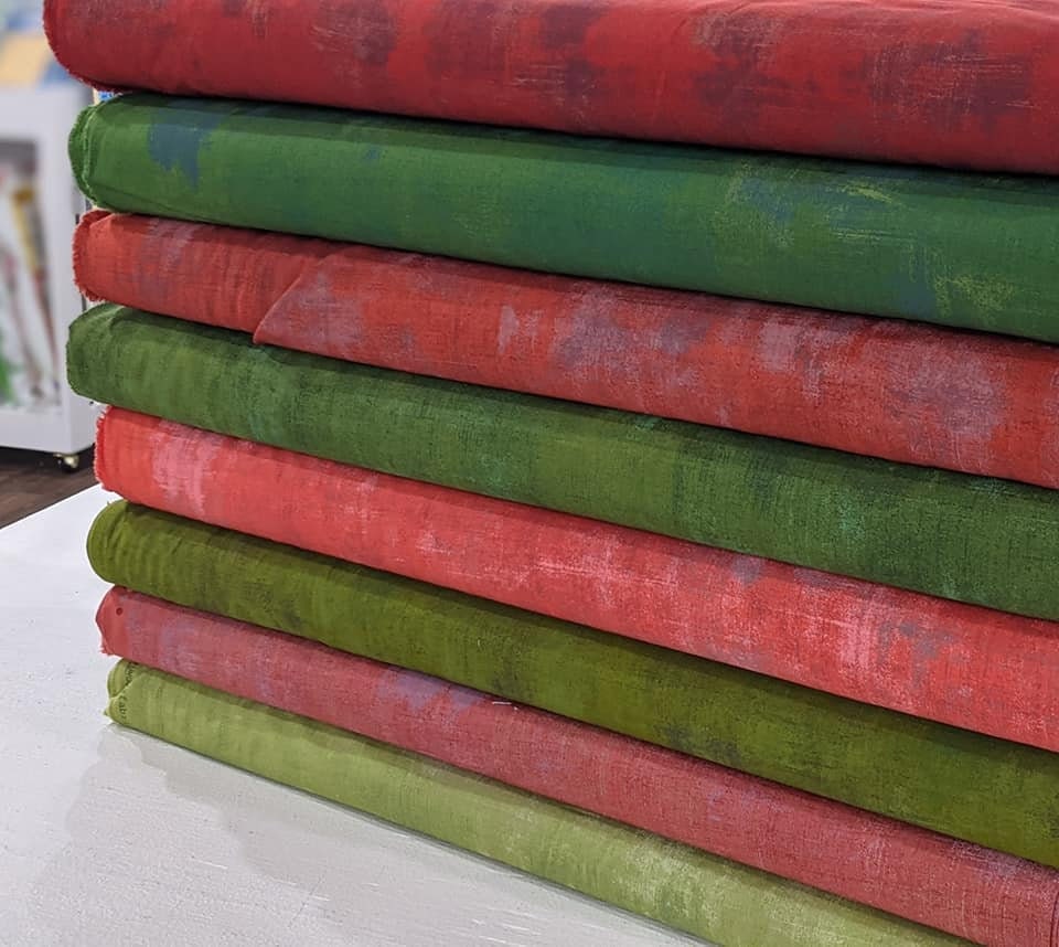Christmas Basic Grunge Blender FABRIC BUNDLE SET From Moda - 8 Fabrics Total- 100% High Quality Cotton