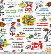 Cooking Words from Dr. Seuss Chef Collection by Robert Kaufman- Cat in the Hat, Green Eggs & Ham, Thing 1 Thing 2- You Choose the Cut