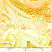 Wave Abstract in Yellow from Fusion II Collection by Quilting Treasures - 100% COTTON - You Choose Cut