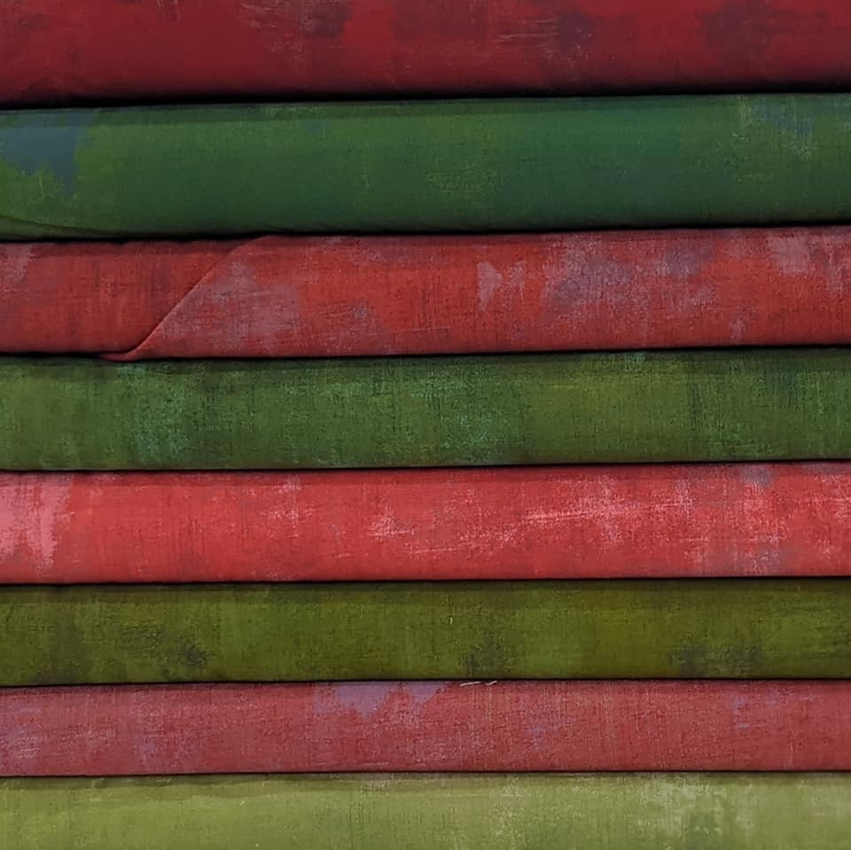 Christmas Basic Grunge Blender FABRIC BUNDLE SET From Moda - 8 Fabrics Total- 100% High Quality Cotton