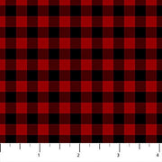 CHRISTMAS FABRIC- Red Buffalo Plaid from Northcott's Alpine Winter Collection by Deborah Edwards- 100% Quilt Shop Cotton