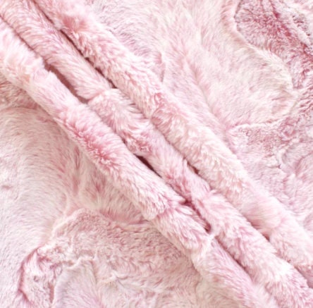 Minky- Luxe Cuddle Dusted Doe Snuggle Luxury Frosted ROSEWATER from EZ Fabrics