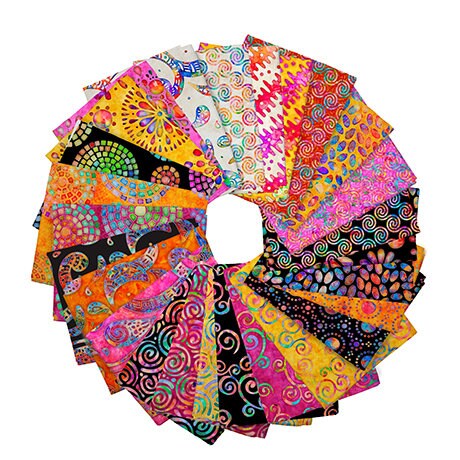 Bright & Colorful Warm SUPER BUNDLE Fat Quarter Set from Brilliance Collection by Quilting Treasure - 26 Fabrics- You Choose the Bundle Cut