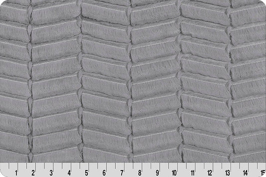 Minky - DISCONTINUED- Luxe Cuddle Oxford CHROME From Shannon Fabrics