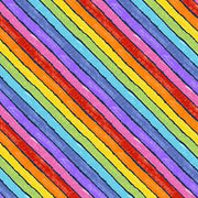 The Very Hungry Caterpillar Rainbow Bias Fancy Stripes Night From Andover's In the Garden Collection by Eric Carle- 100% High Quality Cotton