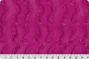 END OF BOLT - 63" x 60" - Discontinued - Luxe Cuddle® Glacier in Claret High Pile Plush Minky from Shannon Fabric- 15mm