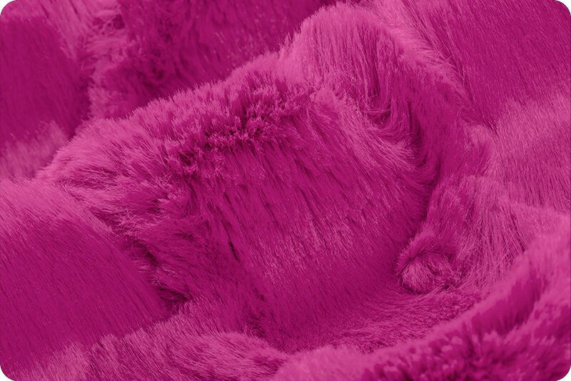 END OF BOLT - 63" x 60" - Discontinued - Luxe Cuddle® Glacier in Claret High Pile Plush Minky from Shannon Fabric- 15mm