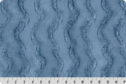 END OF BOLT 27" x 60" Luxe Cuddle® Glacier in Jeans Blue High Pile Plush Minky from Shannon Fabric- 15mm