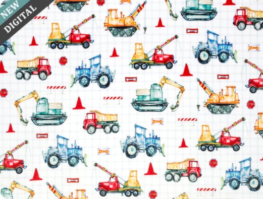 END OF BOLT 49" x 60" Work Site Construction Digital Cuddle® Multi Smooth Minky from Shannon Fabrics