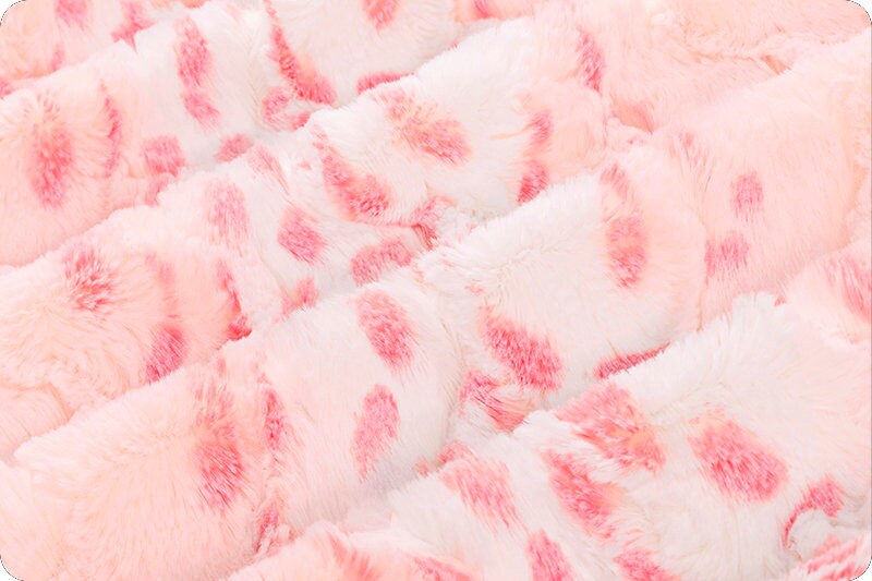 DISCONTINUED-Luxe Cuddle® Wild Lynx FLAMINGO From Shannon Fabrics