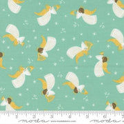 Christmas Angels in Sky Green from Joyful Joyful Collection by Moda Fabrics BY THE YARD - 100% Cotton - You Choose the Cut