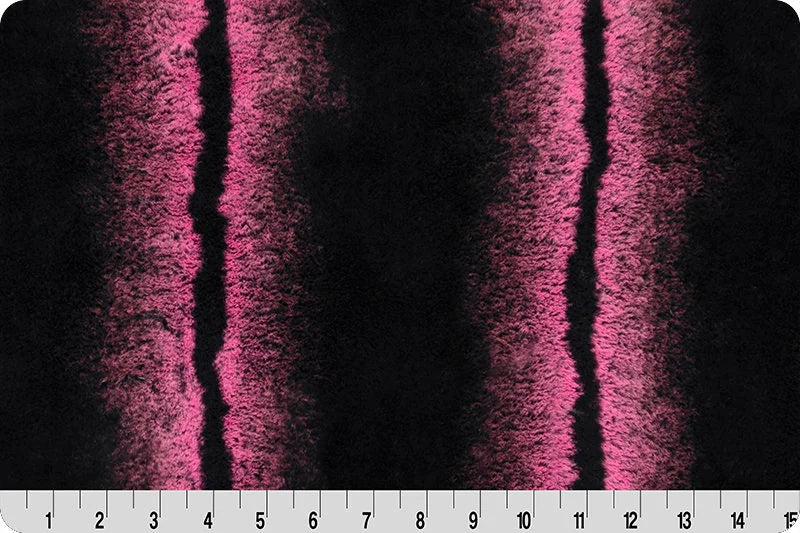 Minky - Luxe Cuddle Seal Mesa FUCHSIA/BLACK From Shannon Fabrics