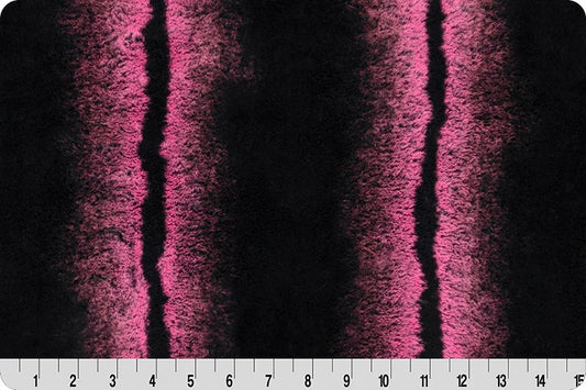 Minky - Luxe Cuddle Seal Mesa FUCHSIA/BLACK From Shannon Fabrics