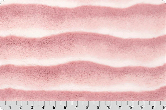 Minky - Luxe Cuddle Seal Wild Chinchilla WOODROSE/WHITE From Shannon Fabrics