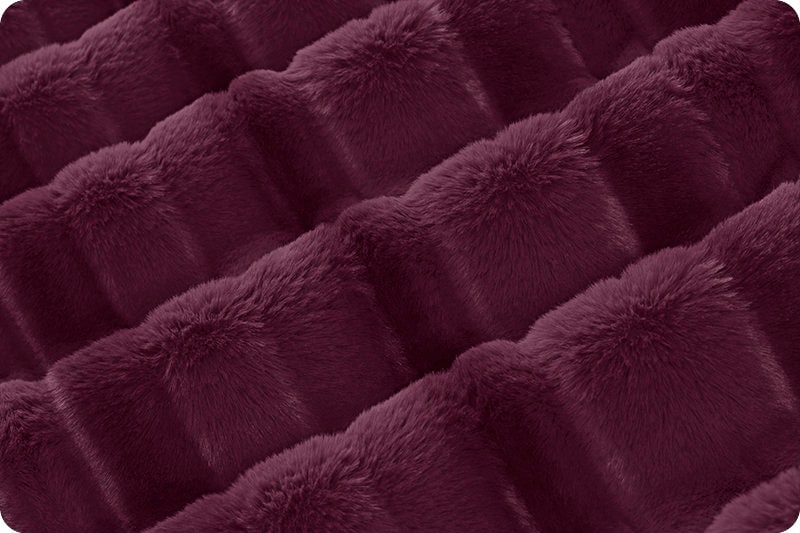 END OF BOLT 25" x 60" Luxe Cuddle® Vienna in Plumwine Purple from Shannon Fabrics Furry Collection - 100% Polyester - 15mm Pile