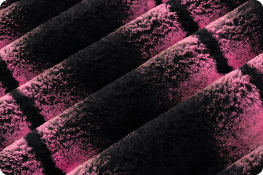 Minky - Luxe Cuddle Seal Mesa FUCHSIA/BLACK From Shannon Fabrics