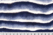 END OF BOLT - 25" X 60" - Luxe Cuddle® Seal Wild Chinchilla in Navy Blue & White From Shannon Fabrics Furry Minky Collection - 20mm Pile