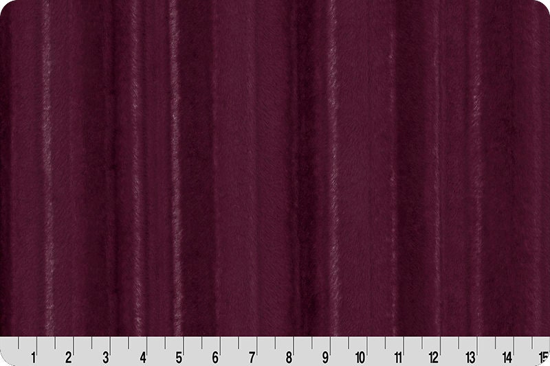 END OF BOLT 25" x 60" Luxe Cuddle® Vienna in Plumwine Purple from Shannon Fabrics Furry Collection - 100% Polyester - 15mm Pile