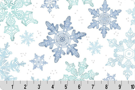 Minky - DISCONTINUED- McKay Manor Snow Flurries Digital Cuddle® Snow From Shannon Fabrics (Copy)