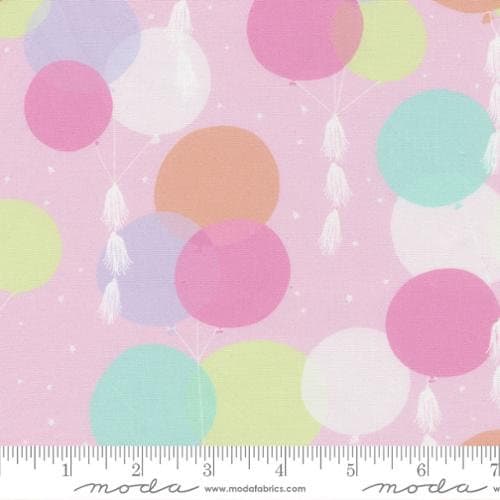 Balloons in Cotton Candy Pink from the Soiree Collection by Mara Penny for Moda Fabrics BY THE YARD  - 100% Quilt Shop Cotton
