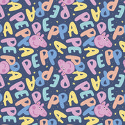 Minky -DISCONTINUED-Digital Cuddle-  Hasbro Peppa Face Toss in Blue from EZ Fabrics - 60" Wide (Copy)