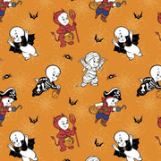 Minky -DISCONTINUED-Digital Cuddle- Casper Costume Fun in Orange from EZ Fabrics - 60" Wide