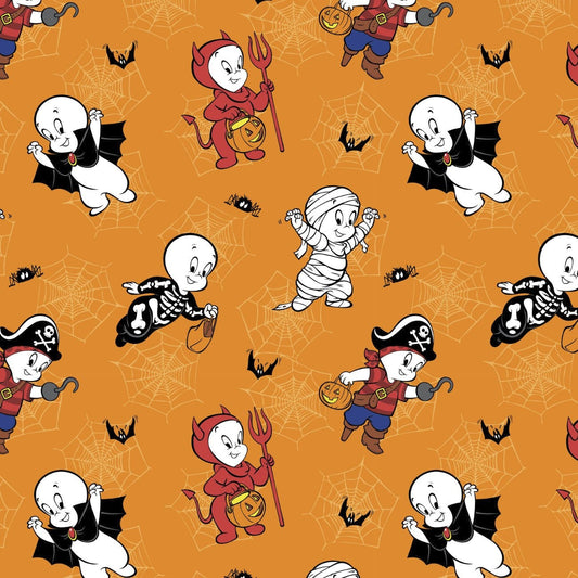 Minky -DISCONTINUED-Digital Cuddle- Casper Costume Fun in Orange from EZ Fabrics