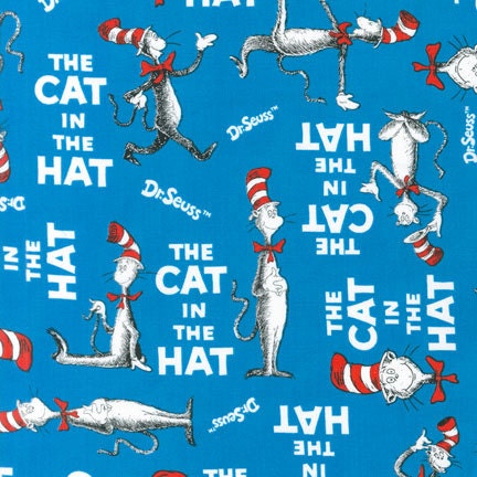 Dr. Seuss Cat in the Hat BLUE BOOK COVERS From Robert Kaufman