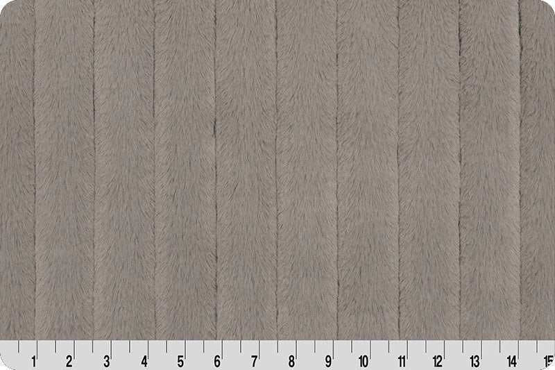 END OF BOLT 2yds (72" x 60") Luxe Cuddle® Mini Mink Channeled in Graphite from Shannon Fabric's Minky Collection - 15mm pile