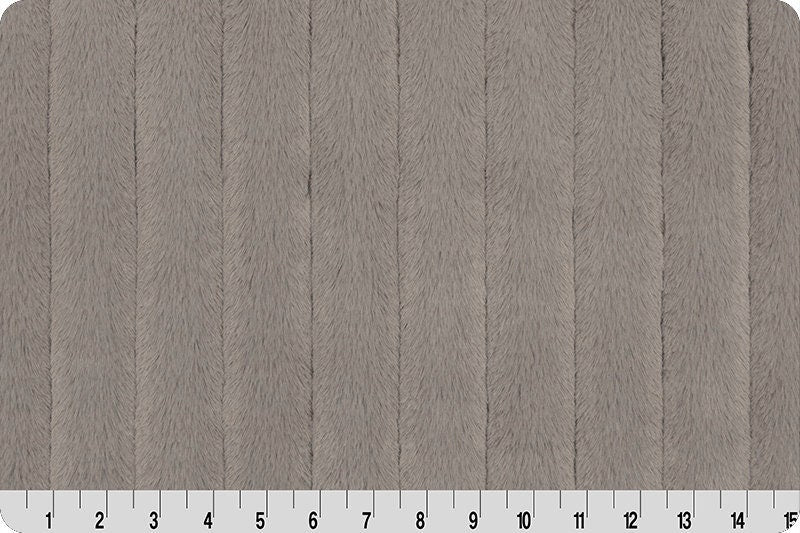 END OF BOLT 2yds (72" x 60") Luxe Cuddle® Mini Mink Channeled in Graphite from Shannon Fabric's Minky Collection - 15mm pile