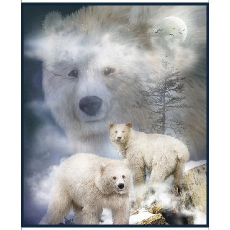 DISCONTINUED- DIGITAL POLAR BEAR Digital Panel Minky from QT Fabrics- Approx 36"x45" (Copy)