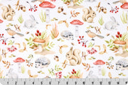 END OF BOLT 35" x 60" - Double Sided Minky - Fall Critters Cloud Cuddle® in Snow from Shannon Fabrics - 3mm face, 4mm backing