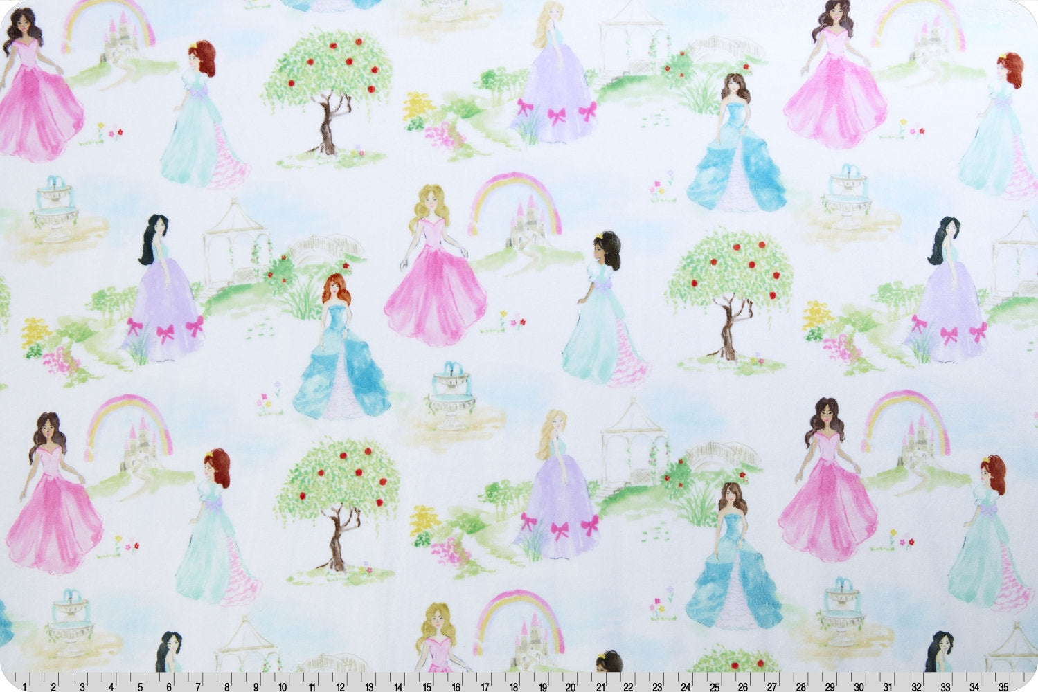 End of Bolt 63" x 60"  - Once Upon a Time Digital Cuddle® Multi Smooth Minky from Shannon Fabric - 2.5mm pile