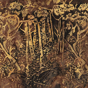 BATIK FABRIC - Trees in the Garden in Nutmeg from Autumn Sunset Collection by Island Batiks