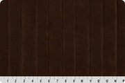 END OF BOLT 2yds (72" x 60") Luxe Cuddle® Mini Mink Channeled in Chocolate from Shannon Fabric's Minky Collection - 15mm pile