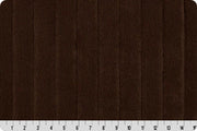END OF BOLT 2yds (72" x 60") Luxe Cuddle® Mini Mink Channeled in Chocolate from Shannon Fabric's Minky Collection - 15mm pile