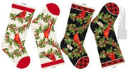 Christmas Cardinals STOCKING PANEL (approx 24"x44") from Cardinal Woods Christmas Collection for Northcott 100% Cotton