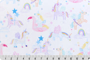 End of Bolt 36" x 60" - Unicorn Land Digital Cuddle® Multi Smooth Minky from Shannon Fabric - 2.5mm pile