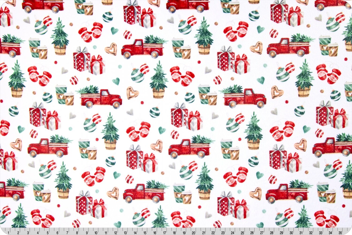 END OF BOLT 42" x 60" Double Sided Minky - Trucks Cloud Cuddle® in Multi from Shannon Fabrics - 3mm face, 4mm backing