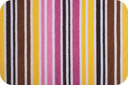 Minky - DISCONTINUED-Mango & Chocolate Candy Stripe Cuddle® from Shannon Fabrics - 60" Wide