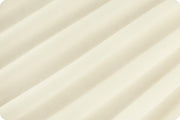 END OF BOLT (17" x 60") Ivory Solid Cuddle® 3 Smooth Minky Plush From Shannon Fabrics- 3mm